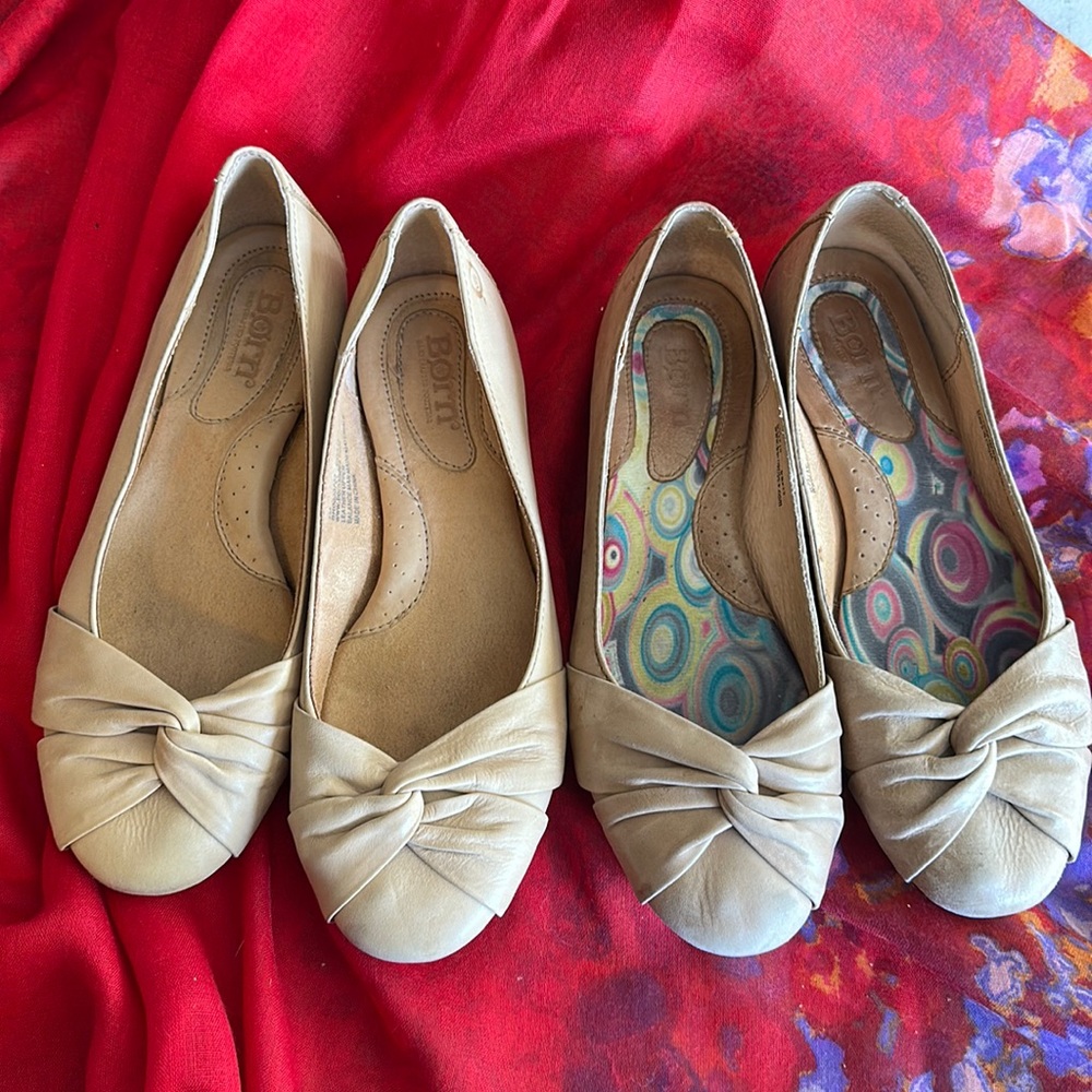 Born leather comfort ballet flats